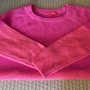 Lilly Pulitzer Vibrant Pink Cashmere Crew Neck Sweater
